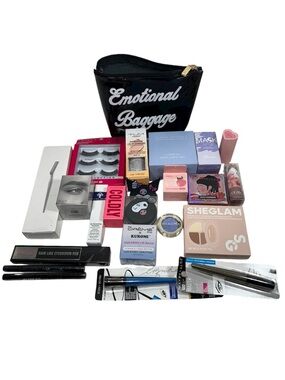 Lolo Makeup Bag Eyeliner Blush Lipstick Brow Gel Contour Eyeshadow Lash Bundle